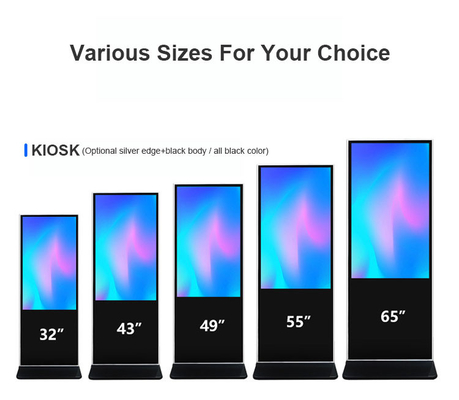 ตู้สมาร์ททัชสกรีนแบบบริการตนเองในแนวตั้ง 55 นิ้ว 4K