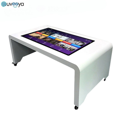 Auveeya กระจกนิรภัย LCD Tabletop Touch Screen Monitor ตารางแสดงผลแบบโต้ตอบ