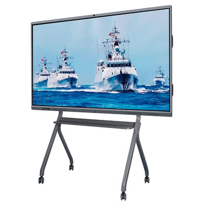 หน้าจอ LCD ขนาด 65 นิ้ว 4K สอนกระดานไวท์บอร์ดระบบสัมผัสแบบโต้ตอบอัจฉริยะ