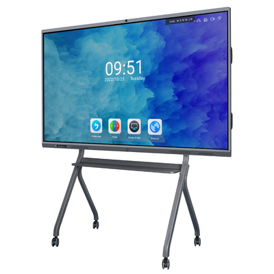 หน้าจอ LCD ขนาด 65 นิ้ว 4K สอนกระดานไวท์บอร์ดระบบสัมผัสแบบโต้ตอบอัจฉริยะ