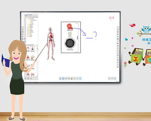 5V ห้องเรียนอิเล็กทรอนิกส์ Smartboard กระดานไวท์บอร์ดดิจิตอลสำหรับธุรกิจ